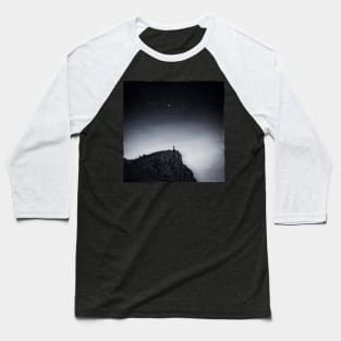 existence - man on barren rock at night Baseball T-Shirt